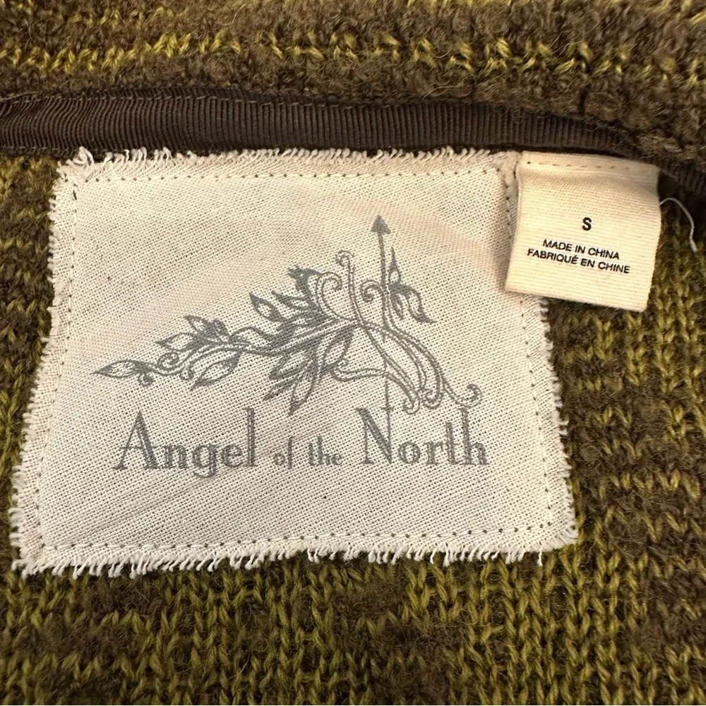 Anthropologie Cardigan Sweater Small Olive Green Fairy Boho Artsy Teddy Chunky - Picture 6 of 6